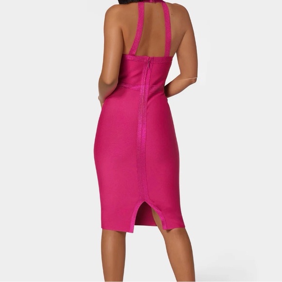Fuchsia Bebe Bandage dress - Picture 2 of 3